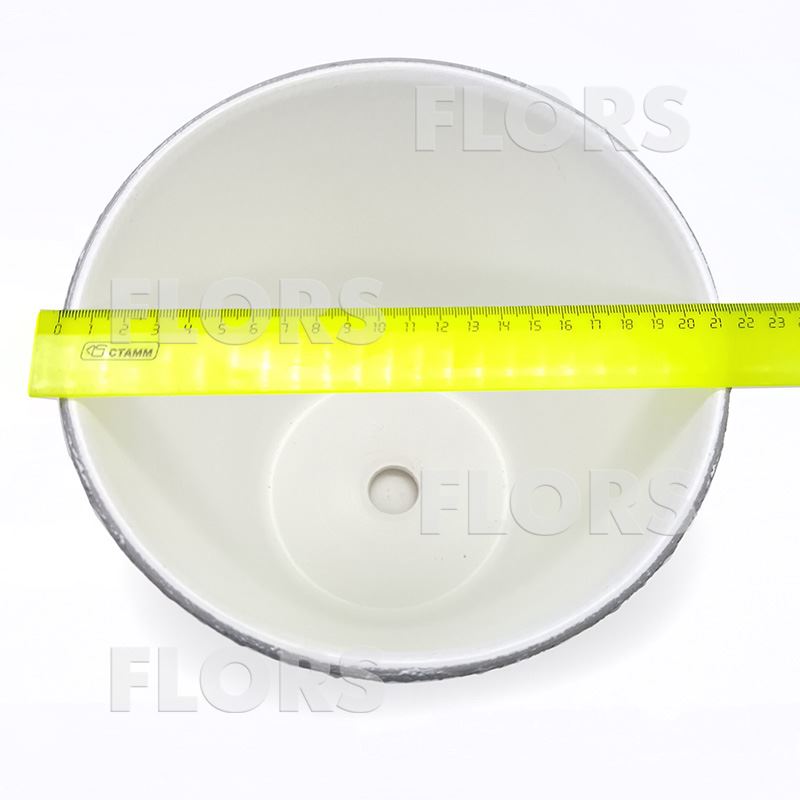 Горшок керамика Конус Дерево серый