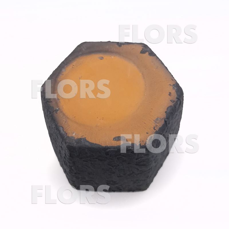 Горшок керамика Шестигранник Л черный