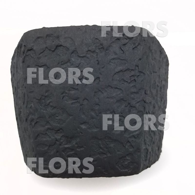 Горшок керамика Шестигранник Л черный