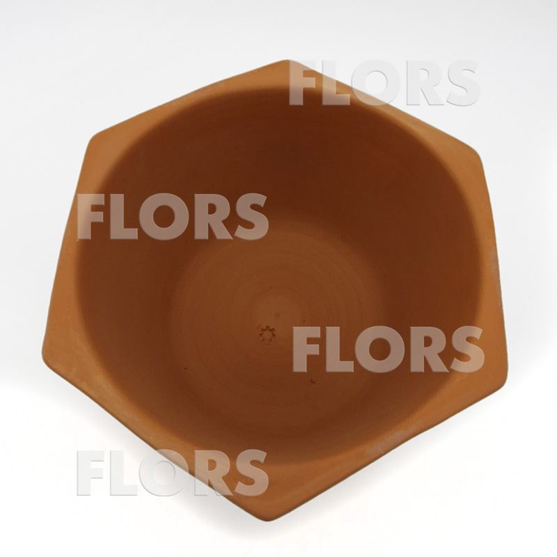 Горшок керамика Шестигранник Терракот