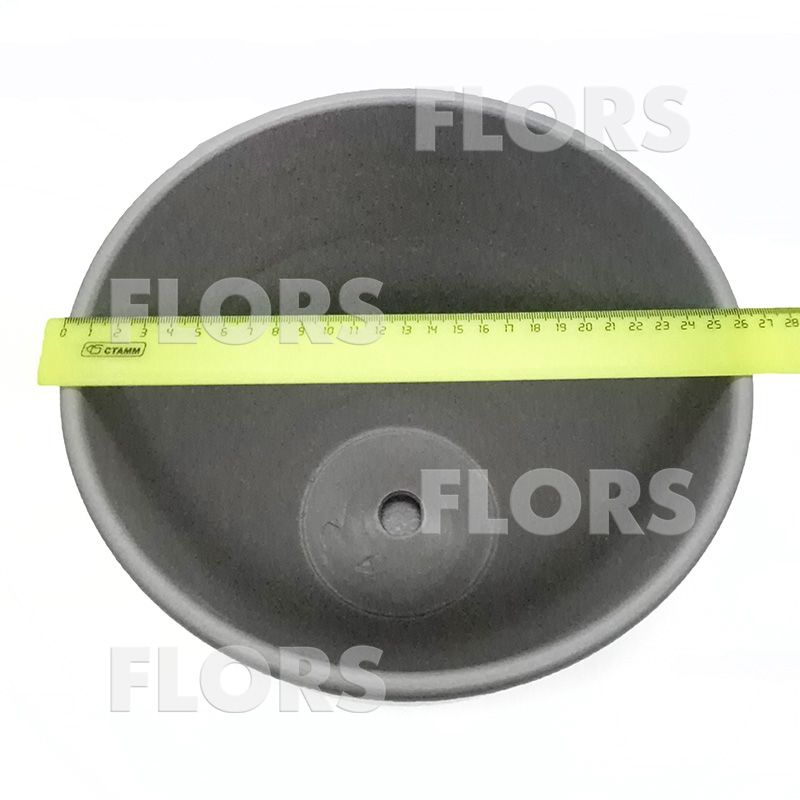 Горшок керамика Колор серый