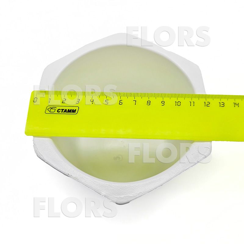 Горшок керамика Шестигранник Белый