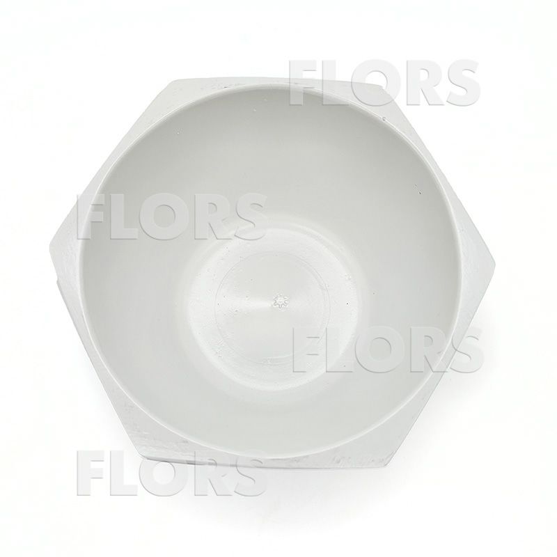 Горшок керамика Шестигранник Белый