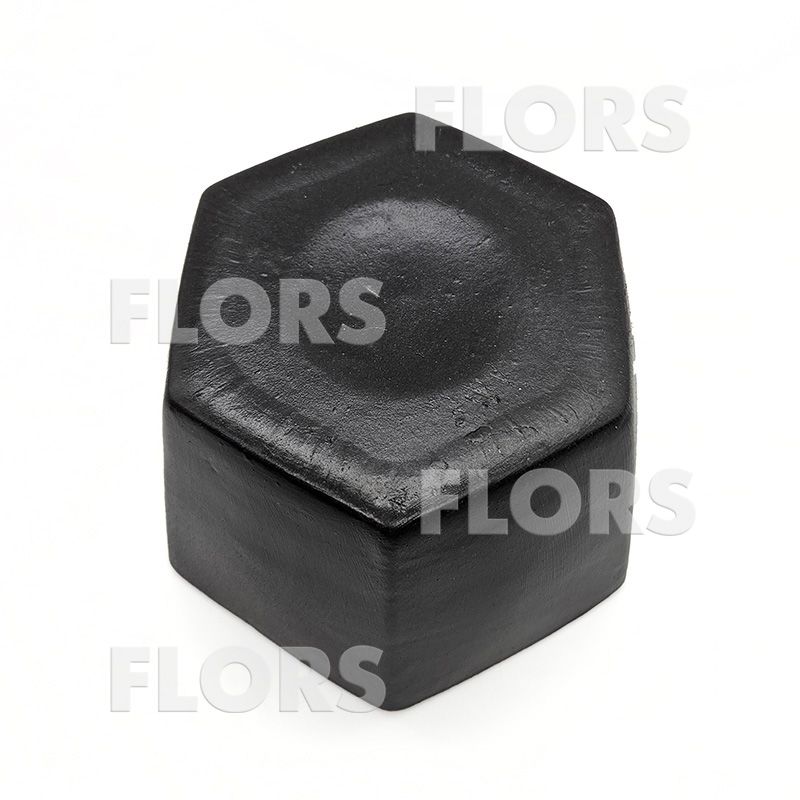 Горшок керамика Шестигранник Черный