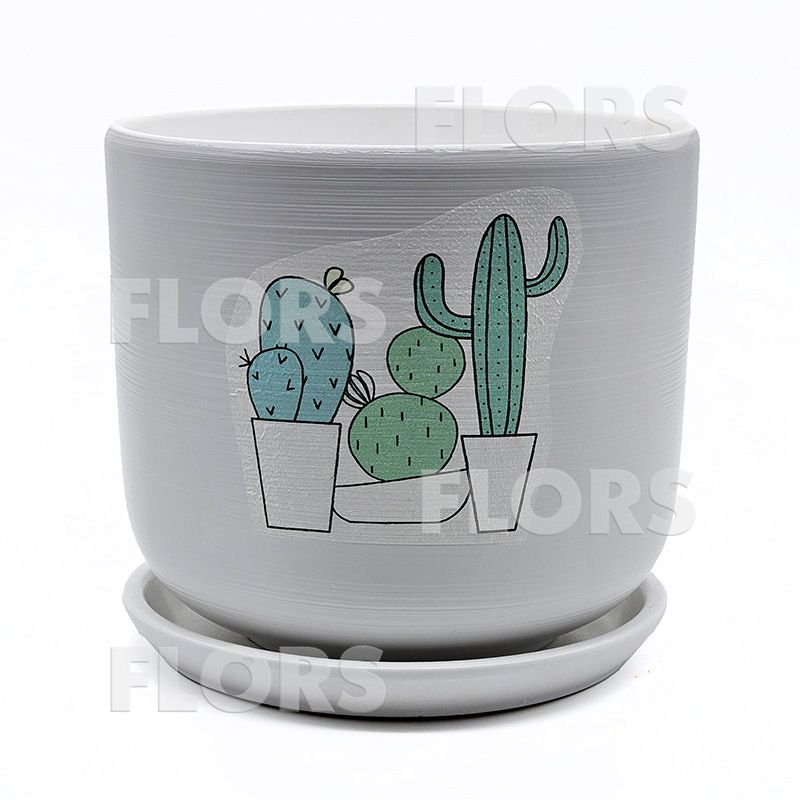 Горшок керамика Кактус клуб Цилиндр