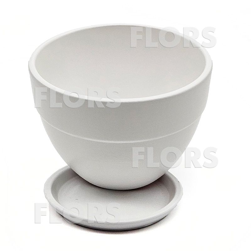 Горшок керамика Борт белый