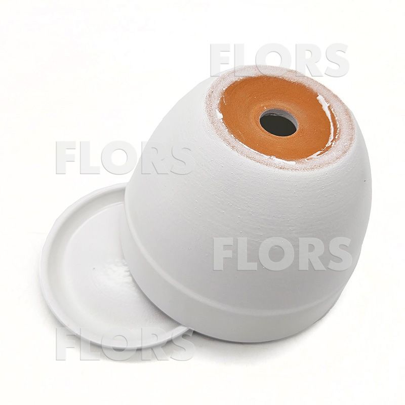 Горшок керамика Борт белый