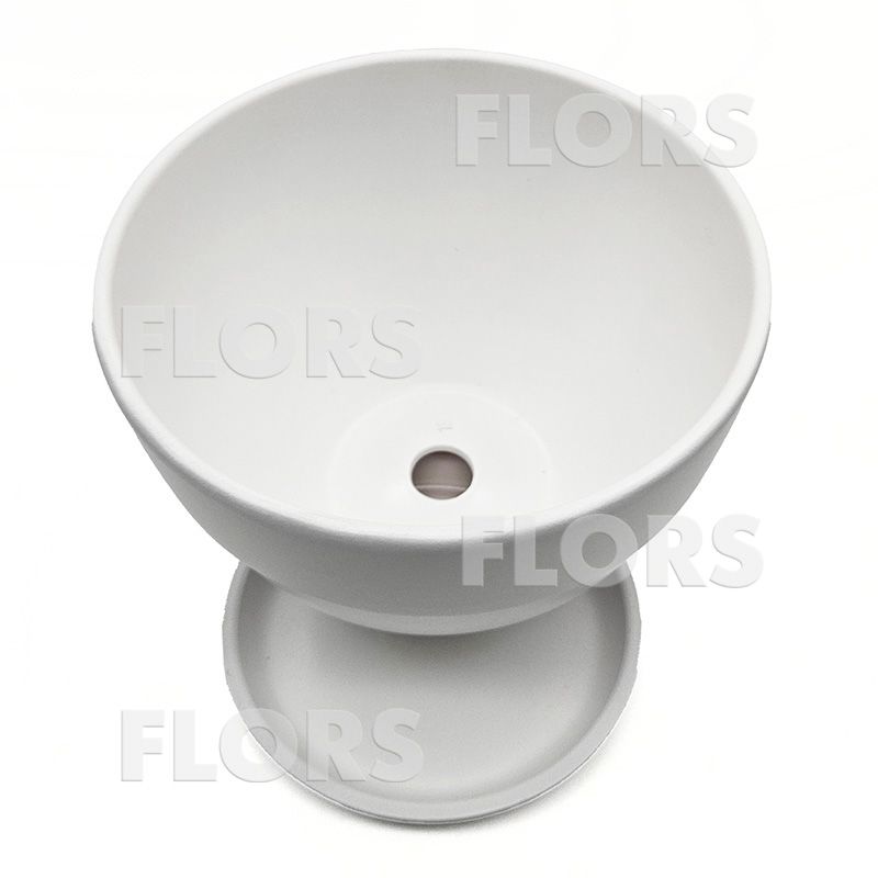 Горшок керамика Борт белый