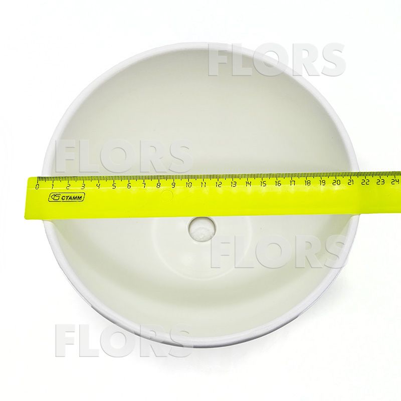 Горшок керамика Борт белый