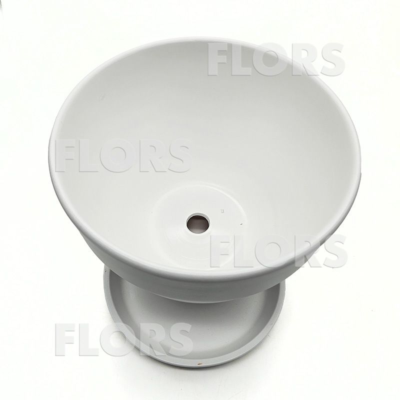 Горшок керамика Борт белый