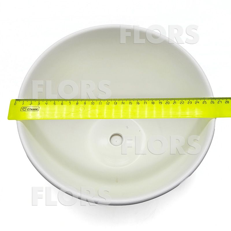 Горшок керамика Борт белый