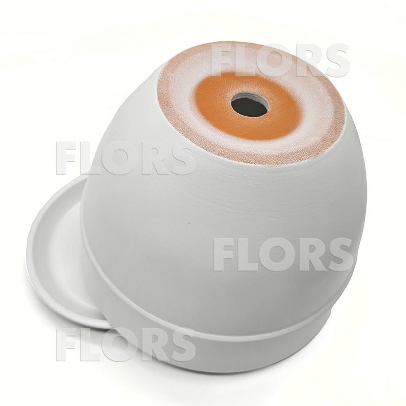 Горшок керамика Борт белый