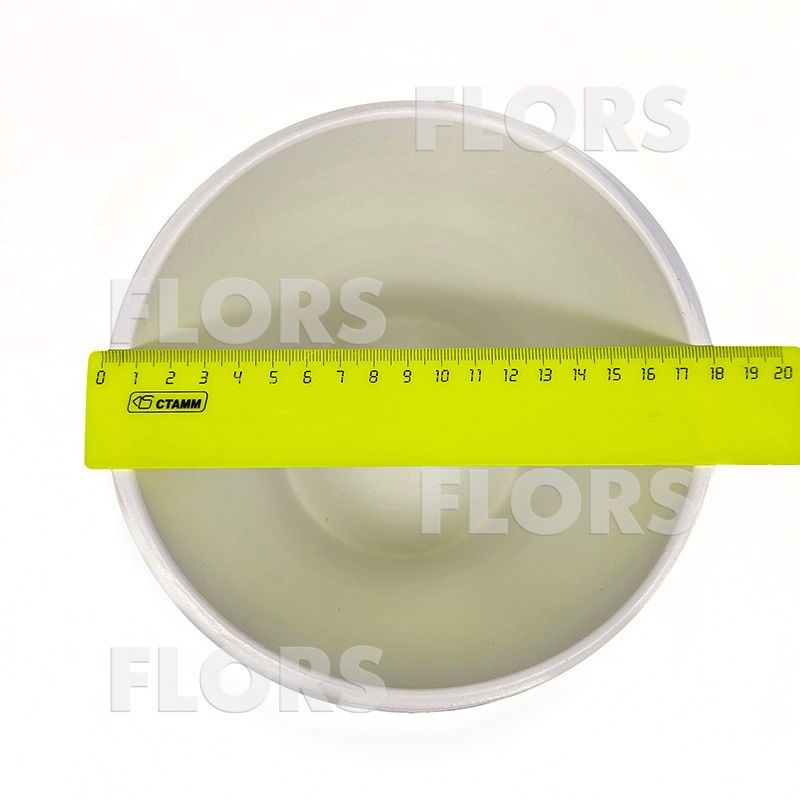 Горшок керамика Конус Л белый