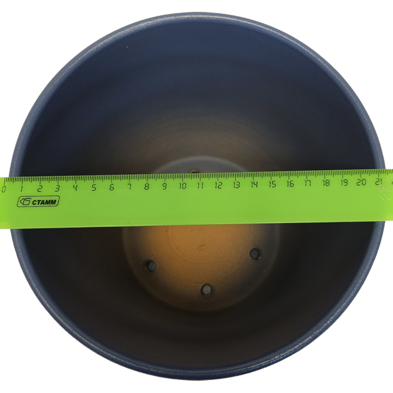 Горшок керамика Пирамида синий