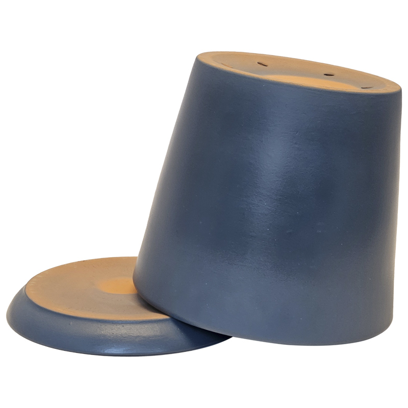 Горшок керамика Пирамида синий