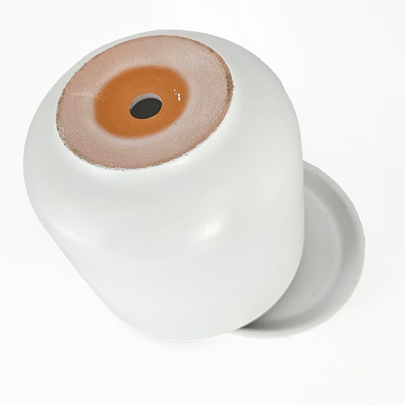 Горшок керамика Цилиндр белый