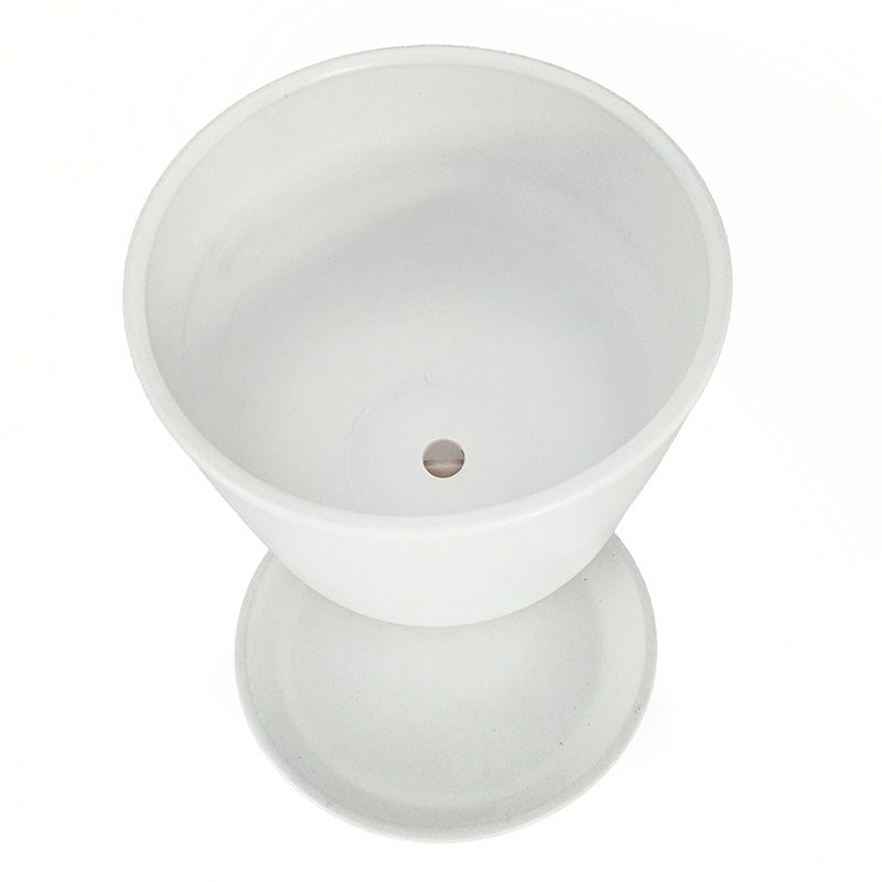 Горшок керамика Цилиндр белый