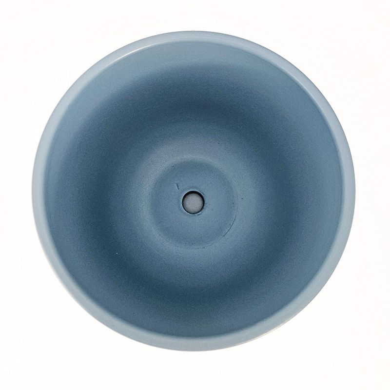 Горшок керамика Цилиндр голубой