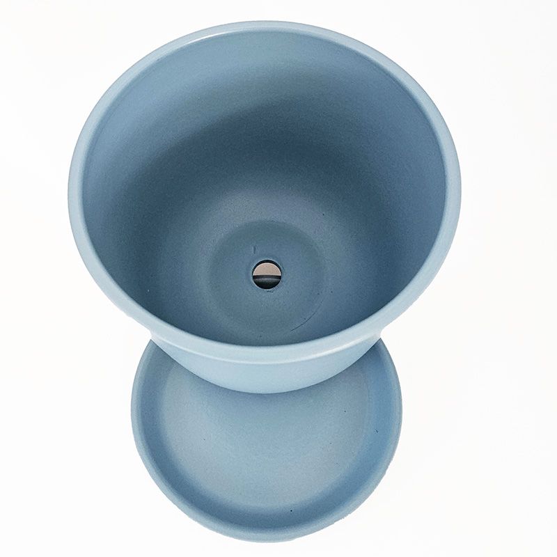 Горшок керамика Цилиндр голубой