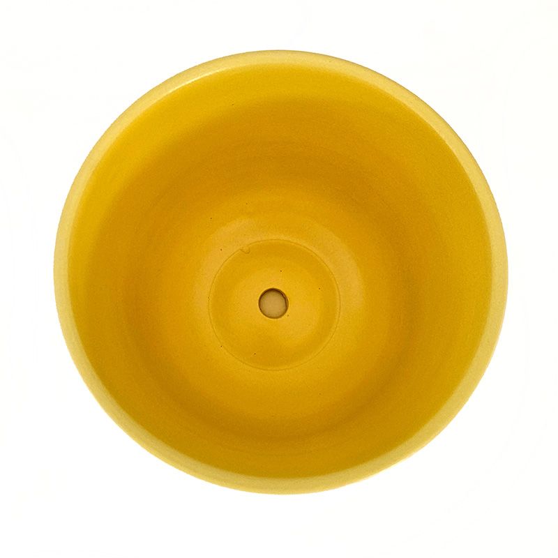 Горшок керамика Цилиндр желтый