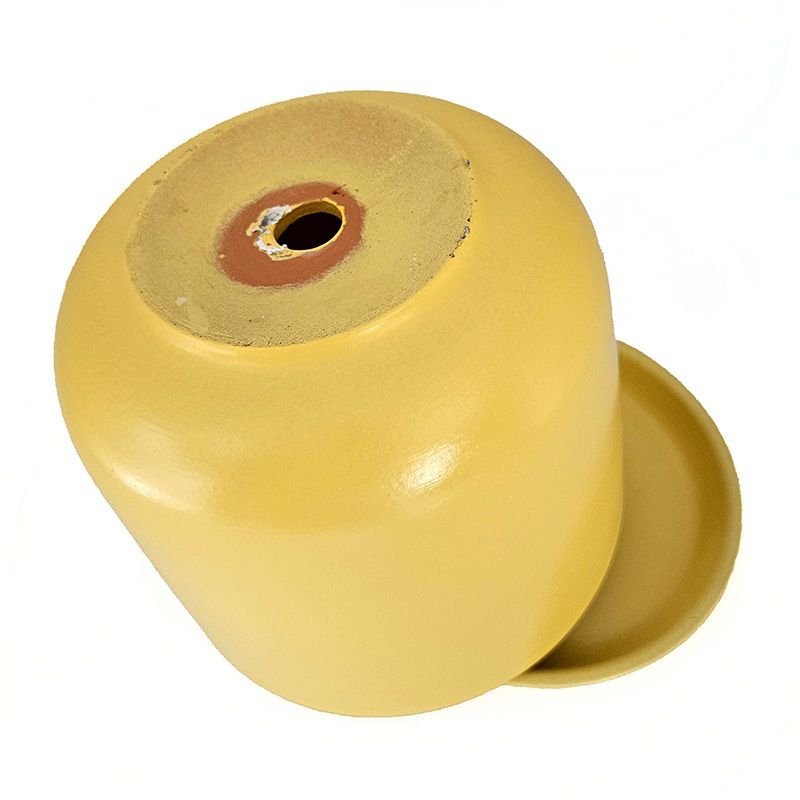 Горшок керамика Цилиндр желтый