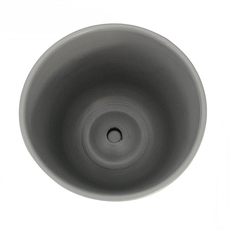 Горшок керамика Цилиндр серый